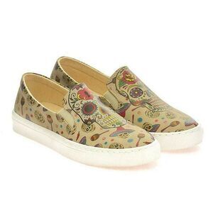 GOBY Sugar‎ Skull Women's Slip On Loafer Shoes Sneakers Size 39 / 8.5 - 9 US NEW